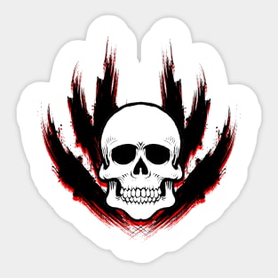 Skull Paint Sticker